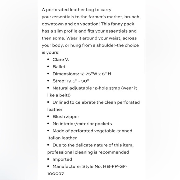 Clare V “BRS” Grande Fanny in Pink Ballet Color Leather Purse Bag AS IS - Picture 5 of 16